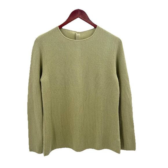 Salvatore Ferragamo Sweaters - Vintage Salvatore Ferragamo Green Ribbed Cashmere Sweater Womens Medium